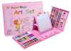 KIT DE ARTE NIÑOS 208 PIEZAS ROSADO